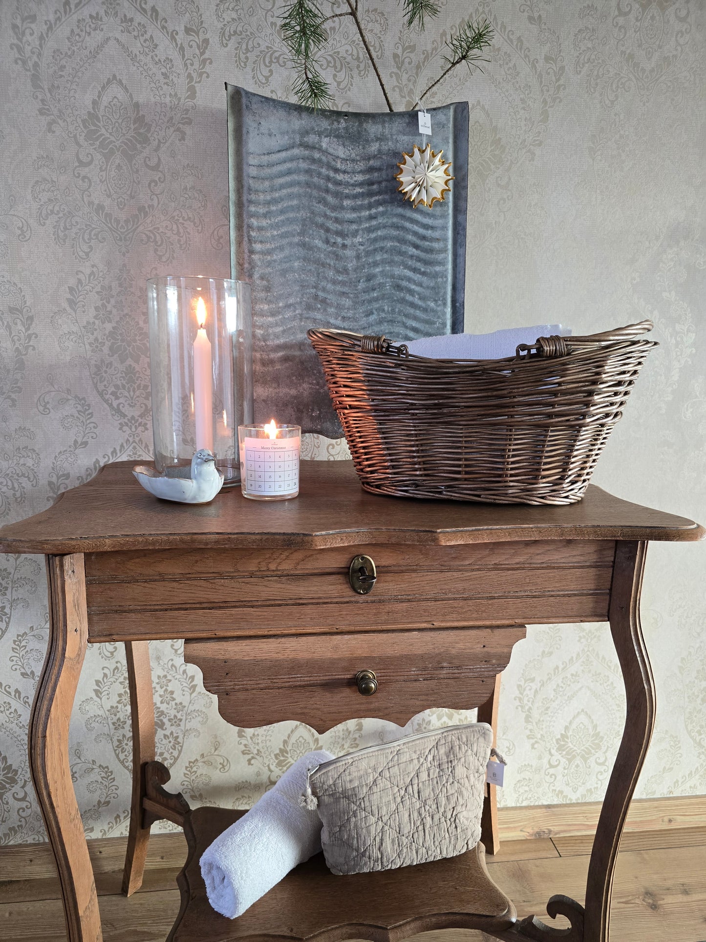 Toilettas linnenkleurig