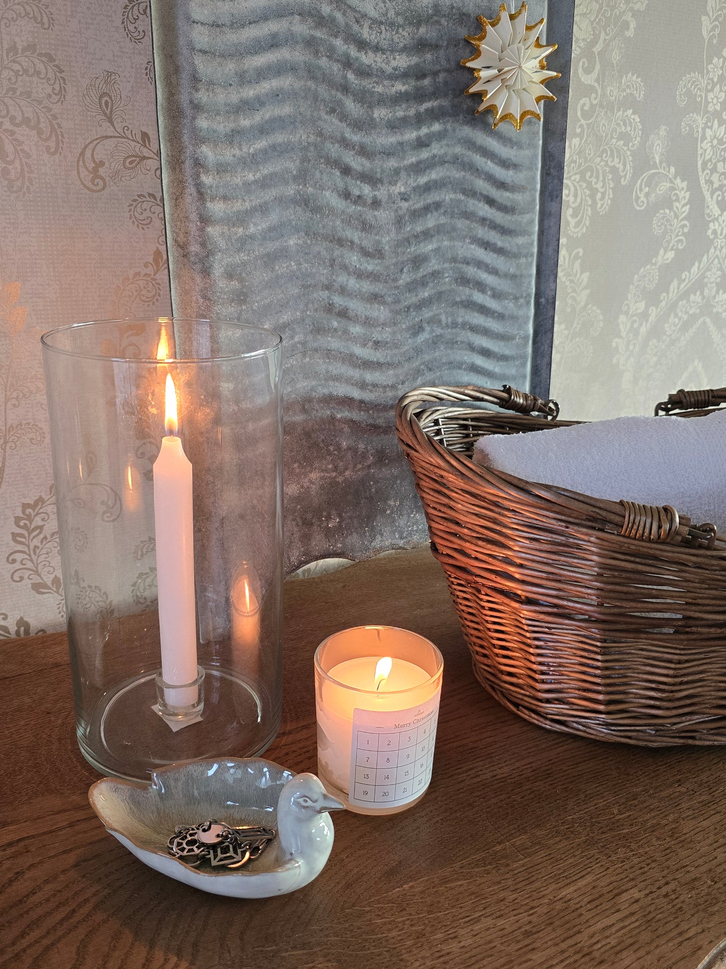 Advent aftelkaars, etiket 1-24