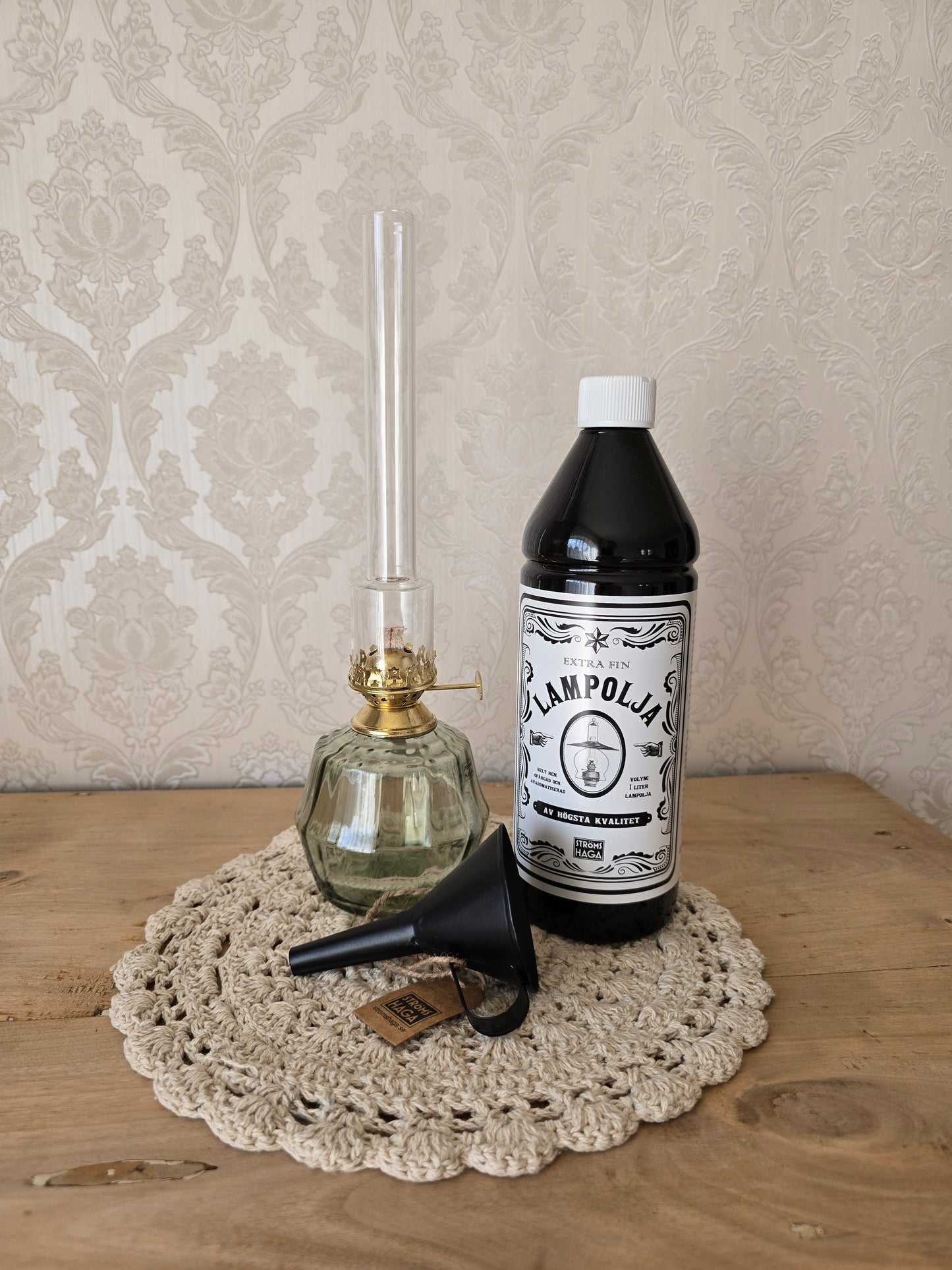 Olielamp Britta, groen, medium