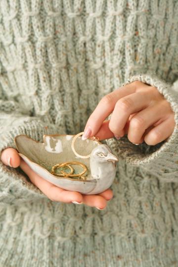 Schaal met vogelmotief