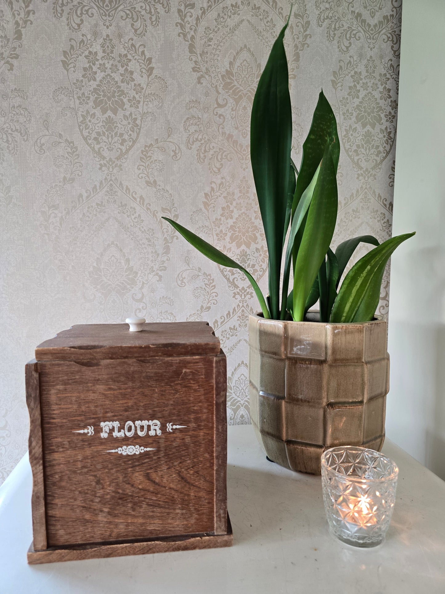 Set van 3 voorraadpotten, Flour - Sugar - Tea