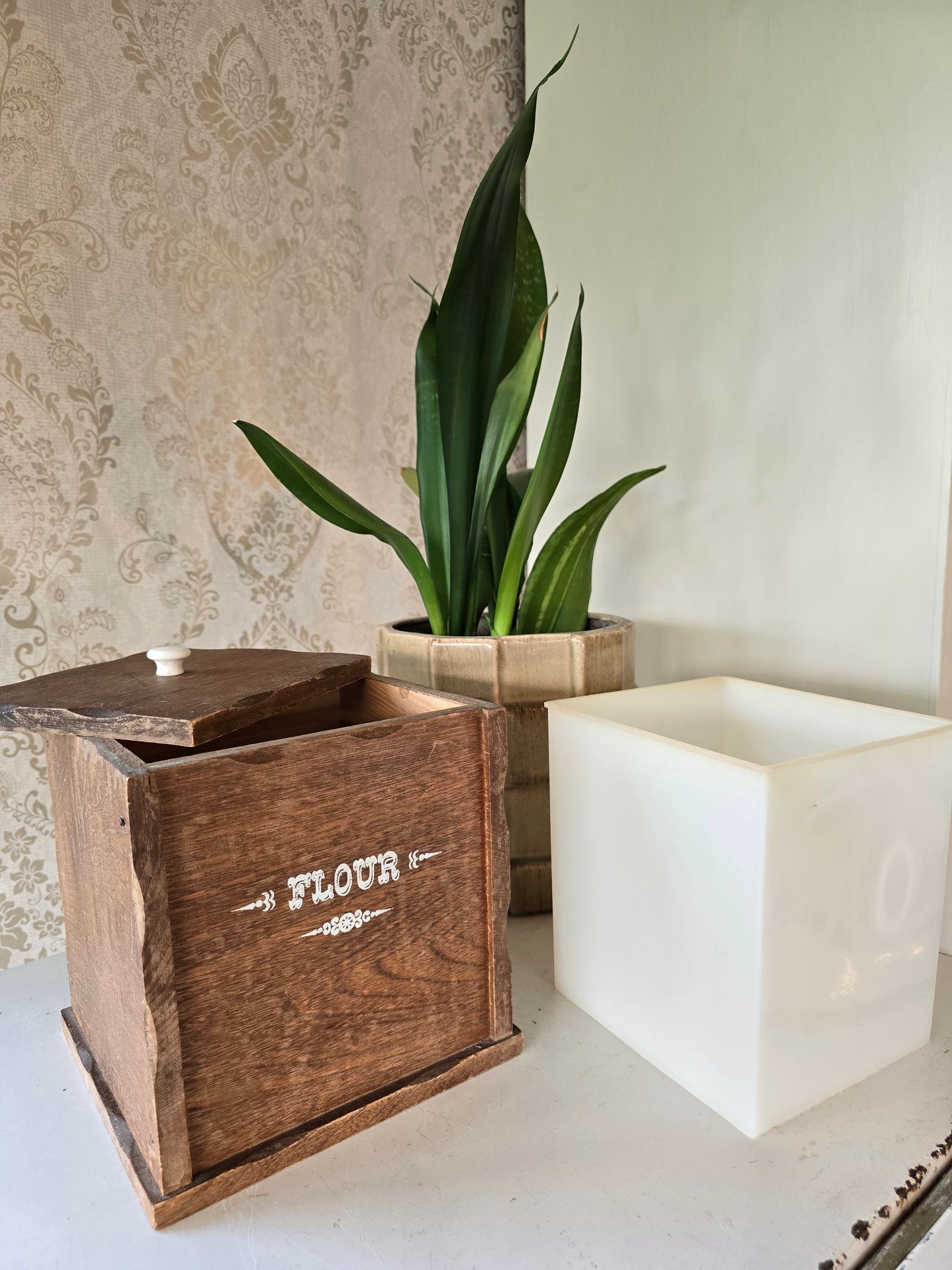 Set van 3 voorraadpotten, Flour - Sugar - Tea