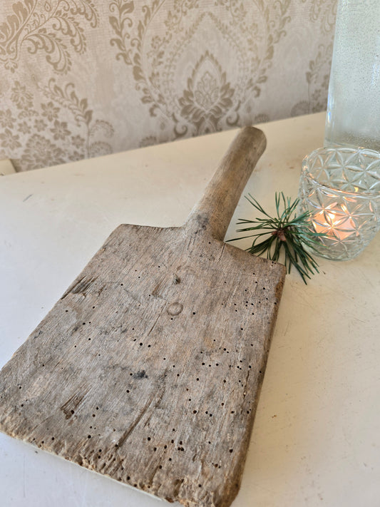 Oude houten wasklopper, vlak