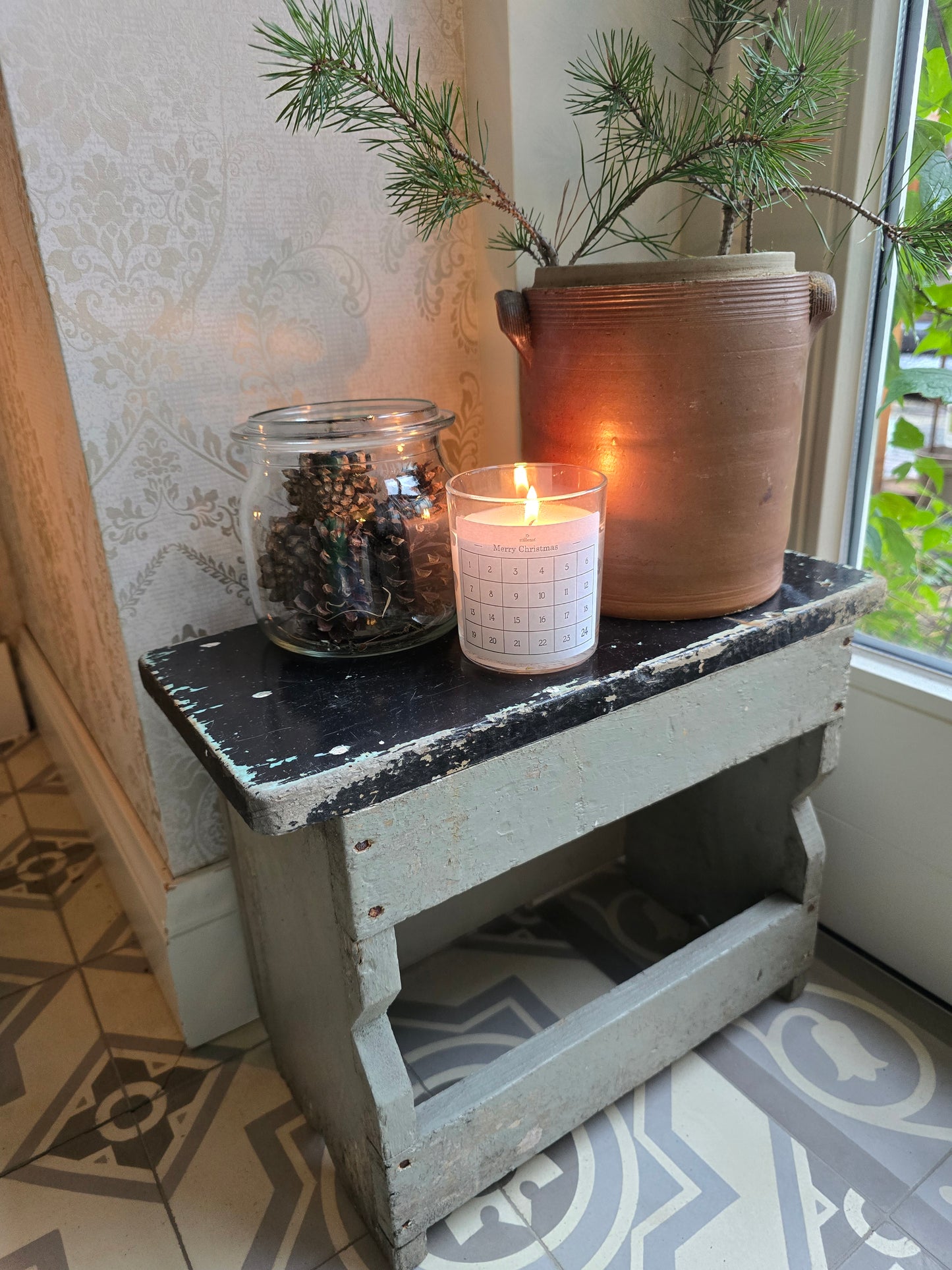 Authentieke grespot, H19cm x Ø 14,5cm