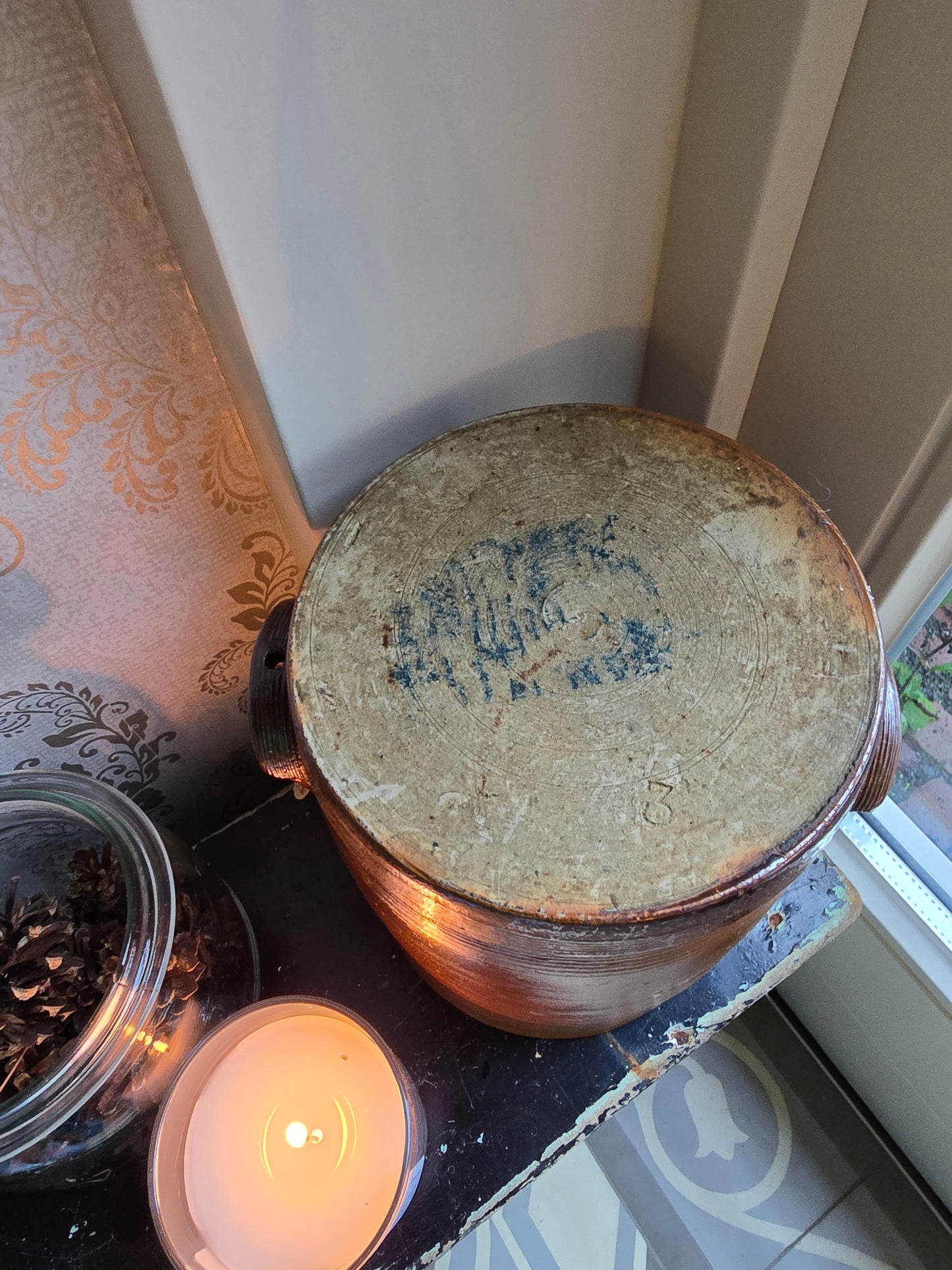 Authentieke grespot, H19cm x Ø 14,5cm