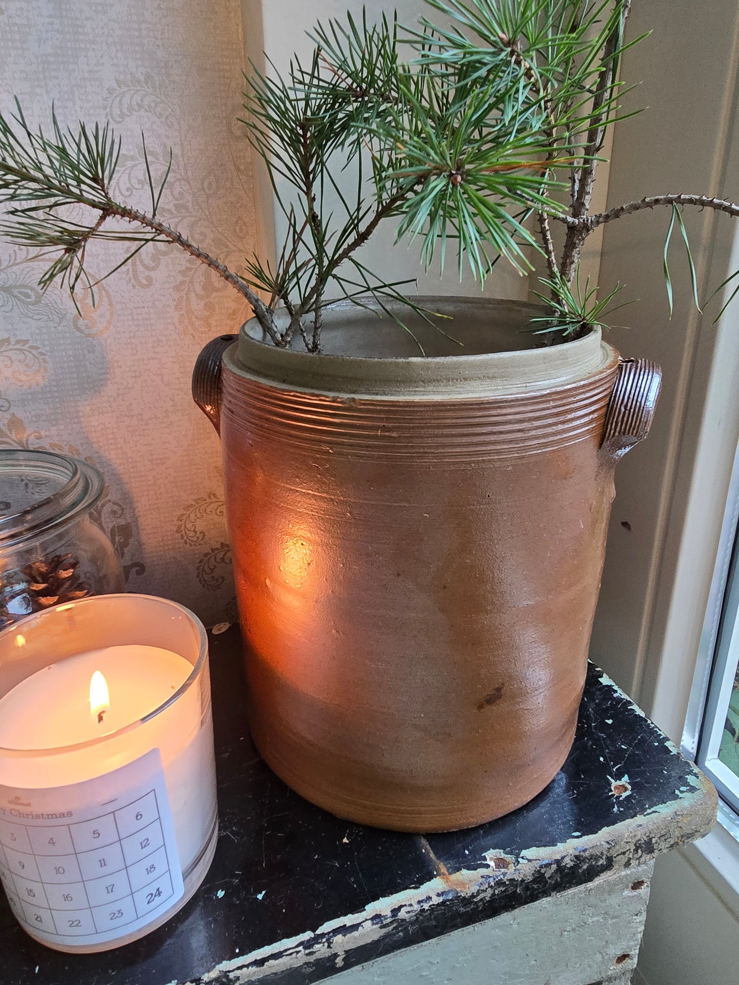 Authentieke grespot, H19cm x Ø 14,5cm