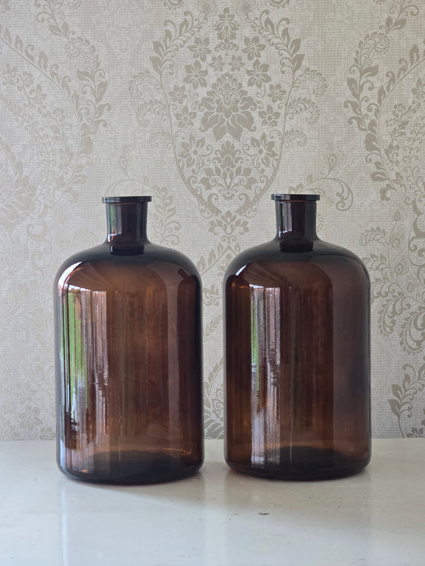 Oude apotheekflessen, set van 2