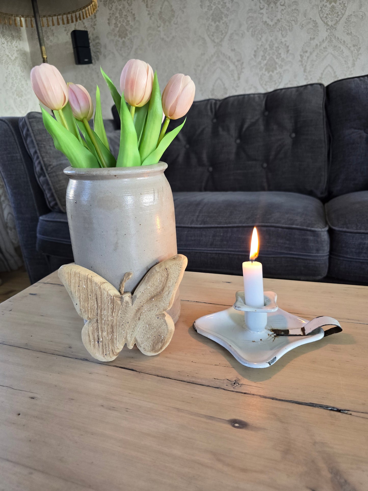 Emaille kaarsenhouder