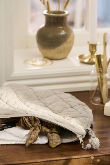 Toilettas linnenkleurig