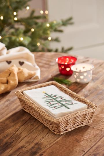 Servetmand, langwerpig