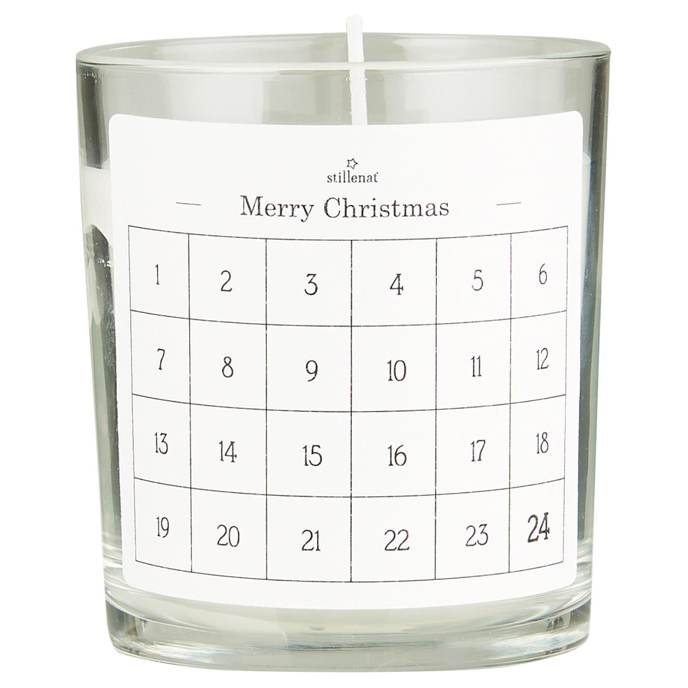 Advent aftelkaars, etiket 1-24