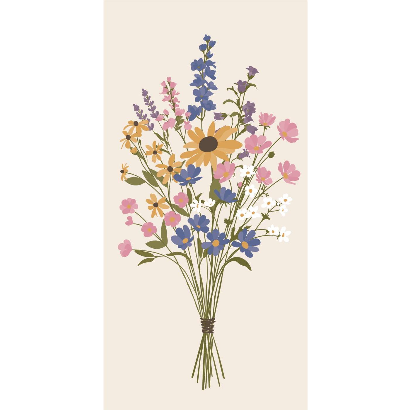 Servetten met bloemenprint
