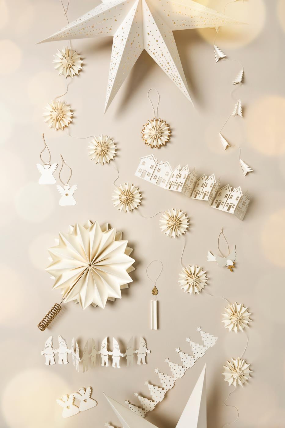 Topster kerstboom, wit, messingkleurige houder