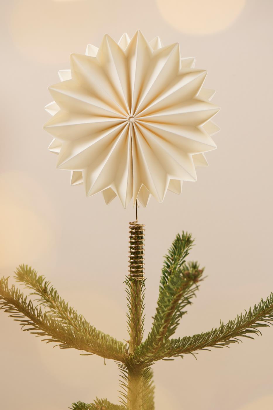 Topster kerstboom, wit, messingkleurige houder