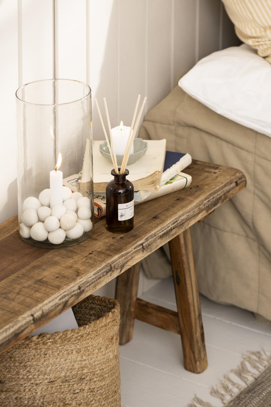 Kaarsenhouder glas, met vaste houder, hoog model, Ø2,2kaars